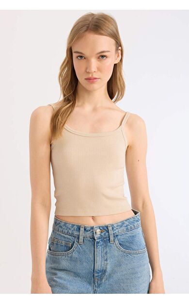 Coool Fitted Vücuda Oturan Fitilli Kaşkorse Askılı Basic Düz Atlet B0563AX25SMBG735