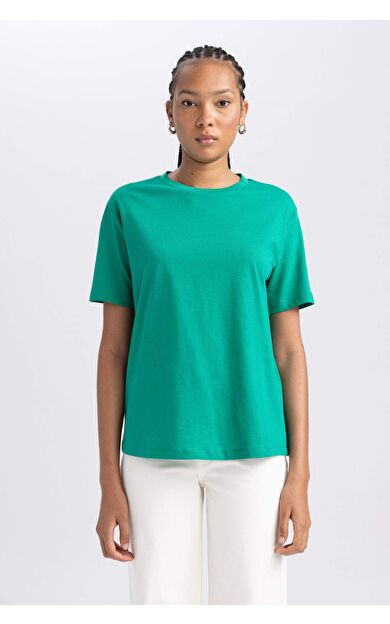 DeFacto Regular Fit Basic Kısa Kollu Tişört