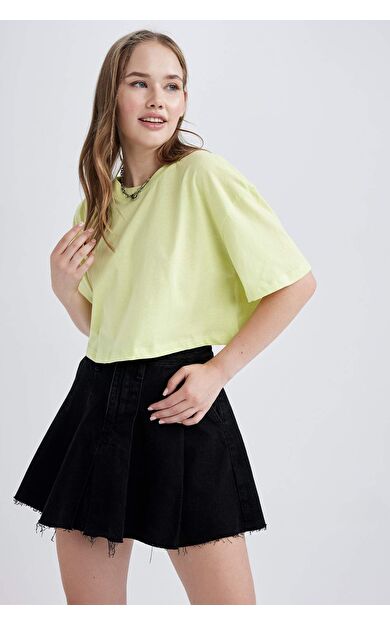 Coool Oversize Geniş Kalıp Pamuklu Kısa Kollu Tişört B0651AXNSGN443