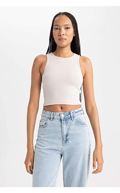 DeFacto Fitted Halter Yaka Atlet B0658AXNSBG155