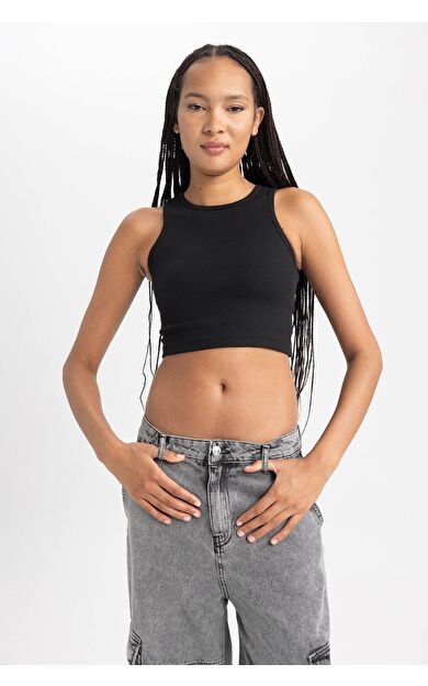 DeFacto Fitted Halter Yaka Atlet B0658AXNSBK81