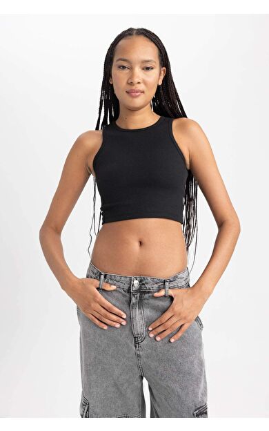 DeFacto Fitted Halter Yaka Atlet B0658AXNSBK81