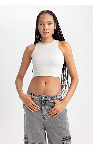 DeFacto Fitted Halter Yaka Atlet B0658AXNSGR210