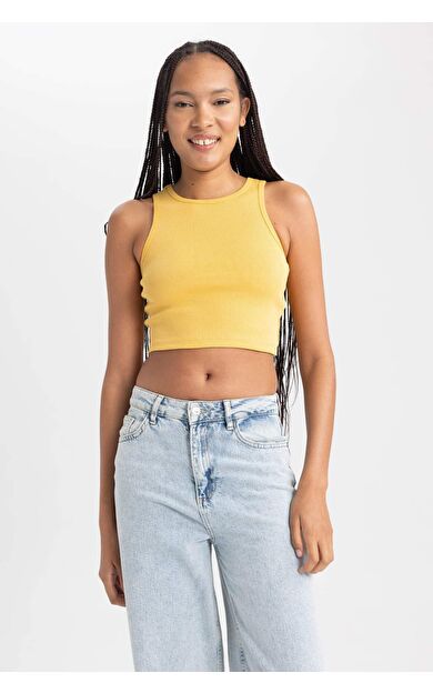 DeFacto Fitted Halter Yaka Atlet B0658AXNSYL79