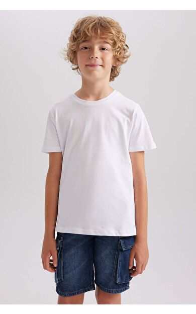 DeFacto Erkek Çocuk Regular Fit Kısa Kollu Tişört B0667A8NSWT34