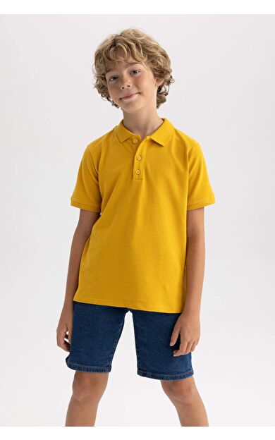 DeFacto Erkek Çocuk Regular Fit Polo Yaka Pike Kısa Kollu Polo Tişört B0668A8NSYL17