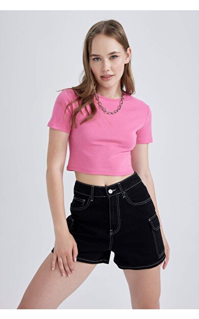 DeFacto Fitted Pamuklu Kısa Kollu Tişört B0688AXNSPN620