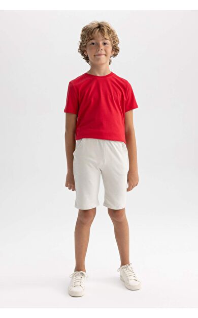 DeFacto Erkek Çocuk Regular Fit Sweatshirt Kumaşı Şort B0900A8NSGR470