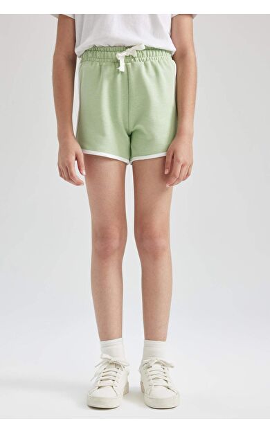 DeFacto Kız Çocuk Regular Fit Sweatshirt Kumaşı Şort B0911A8NSGN767