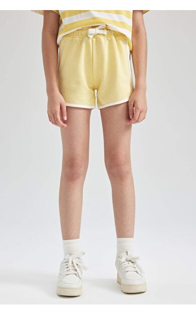 Kız Çocuk Regular Fit Sweatshirt Kumaşı Şort B0911A8NSYL115