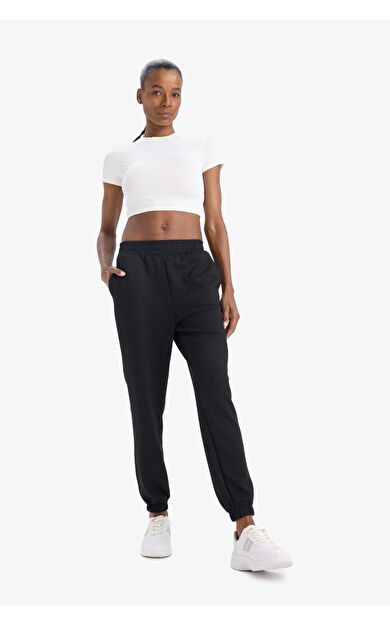 DeFactoFit Standart Fit Premium Çift Cepli Jogger Paça Eşofman Altı B1794AX25SPBK81