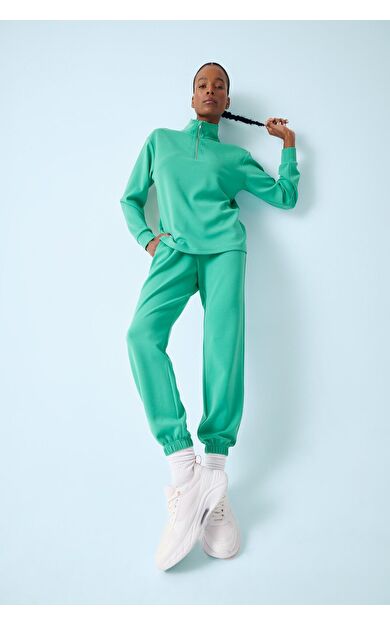 DeFacto DeFactoFit Sporcu Jogger Eşofman Altı Standart Fit Modal Çift Cepli Basic Düz B1794AX25SPGN268