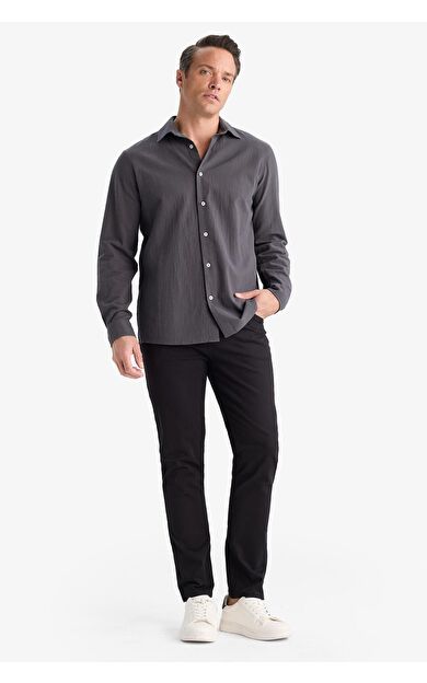 DeFacto Slim Fit Dar Kesim Dar Paça Pantolon B2089AX25AUBK81