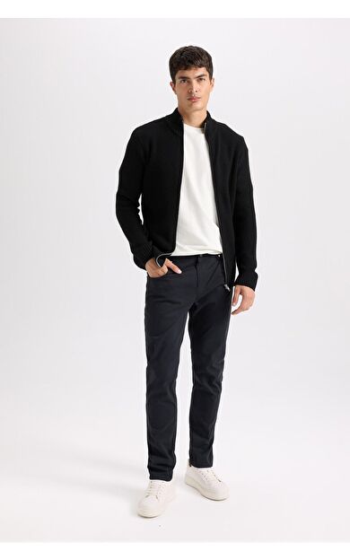 DeFacto Yazlık Gabardin Chino Kanvas Pantolon Slim Fit Dar Kesim Dar Paça Cepli B2089AX25SPAR190