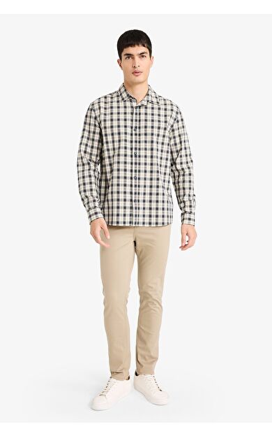 DeFacto Yazlık Gabardin Chino Kanvas Pantolon Slim Fit Dar Kesim Dar Paça Cepli B2089AX25SPBG129