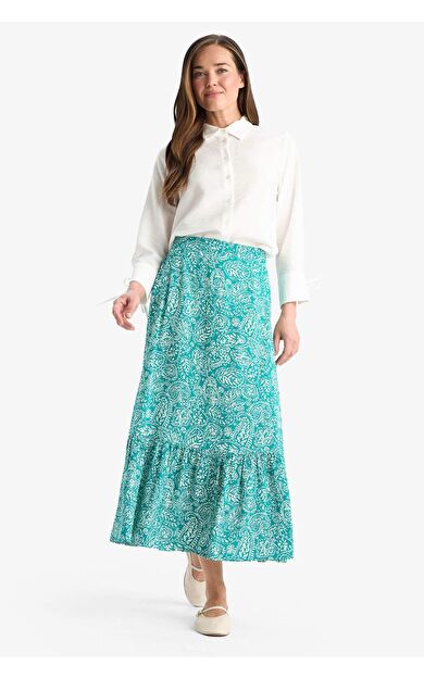 Desenli Maxi Etek B2426AX25SMGN1050