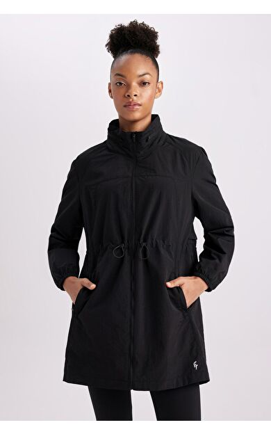 DeFacto Su İtici Slim Fit Kapüşonlu Yağmurluk Mont B2478AX24SPBK81