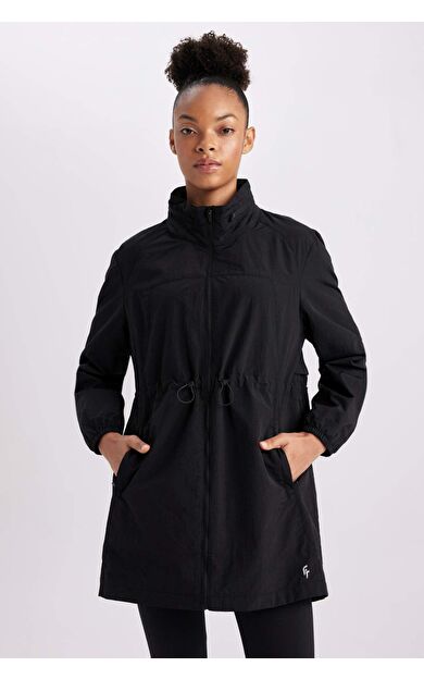 DeFacto Su İtici Slim Fit Kapüşonlu Yağmurluk Mont B2478AX24SPBK81