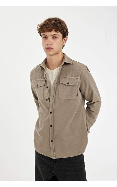 DeFacto Regular Fit Pamuklu Uzun Kollu Gömlek B2654AX24AUBG73