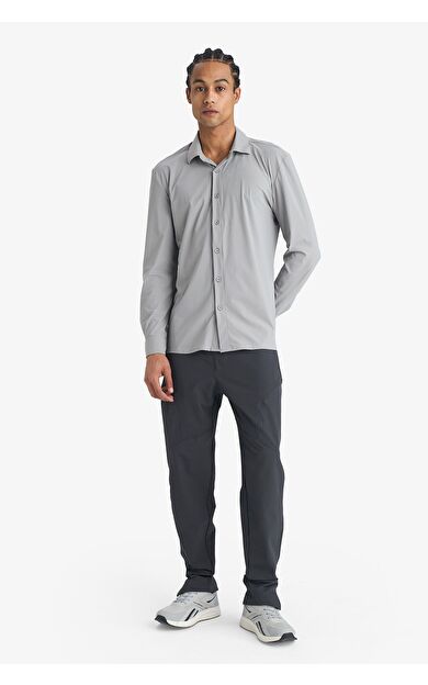DeFacto Slim Fit Dar Kesim Çift Cepli Fermuarlı Paça Dokuma Jogger