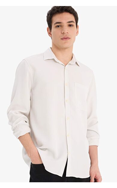 DeFacto Regular Fit Tensel Uzun Kollu Gömlek B2907AX25SPGR503