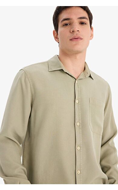DeFacto Regular Fit Tensel Uzun Kollu Gömlek B2907AX25SPKH373