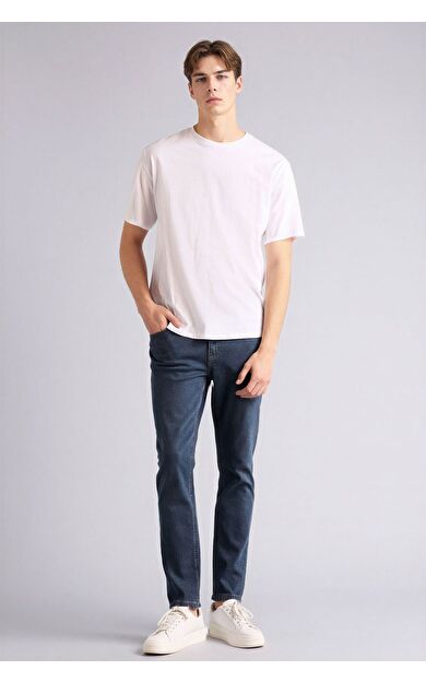 DeFacto Pedro Slim Fit Dar Kalıp Normal Bel Dar Paça Jean Pantolon