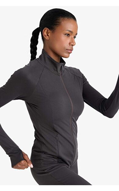 DeFactoFit Fitted Dik Yaka Çift Cepli Fermuarlı Spor Hırka B3985AX25SPAR231