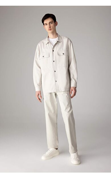 Straight Fit Düz Paça Gabardin Pantolon