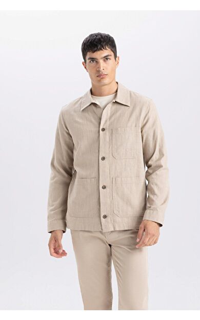 DeFacto DeFactoFit Regular Fit Polo Yaka Pamuklu Gömlek