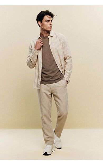 Düz Paça Pamuklu Pantolon