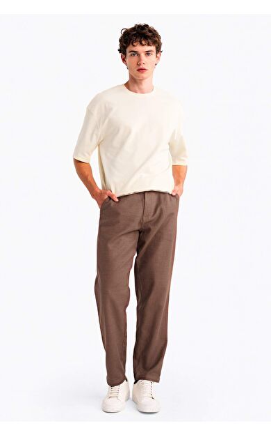 DeFacto Regular Fıt Düz Paça Pamuklu Pantolon