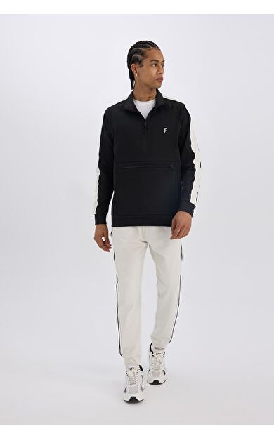 DeFacto DeFactoFit Standart Fit Jogger Paça Skuba Dalgıç Kumaş Sporcu Jogger Eşofman Altı