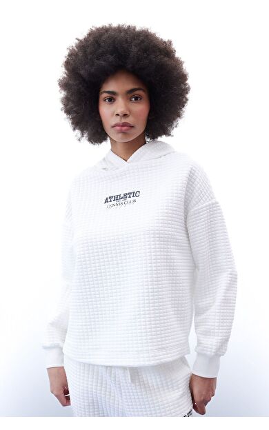 DeFacto Oversize Fit Kapüşonlu Kapitone Sporcu Sweatshirt