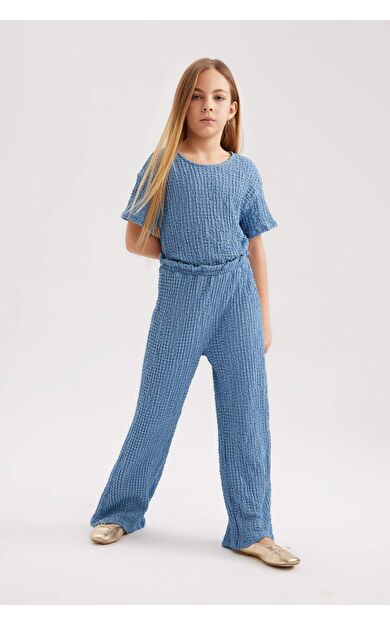 DeFacto Kız Çocuk Kısa Kolu Uzun Tulum