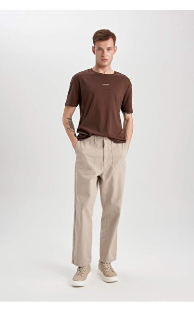 DeFacto Baggy Düz Paça Pantolon B4762AX24SPGR302