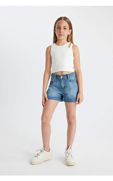 DeFactoFit Kız Çocuk Jean Şort