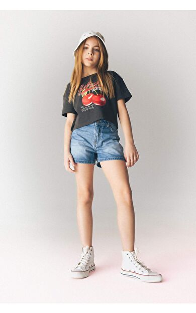 DeFacto Kız Çocuk Jean Şort B5037A825SMNM28