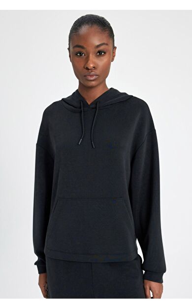 DeFacto DeFactoFit Oversize Fit Kapüşonlu Modal Sporcu Sweatshirt B5206AX24SPBK26