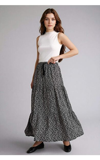 Baskılı Maxi Etek