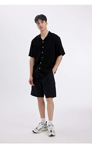 DeFactoFit Relax Fit Paraşüt Bermuda B5677AX24SMBK81