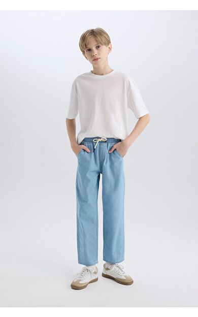 DeFacto Erkek Çocuk Straight Fit Düz Paça Jean Pantolon B5740A825SMNM39