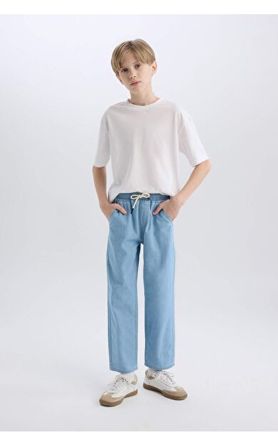 DeFacto Erkek Çocuk Straight Fit Düz Paça Jean Pantolon B5740A825SMNM39