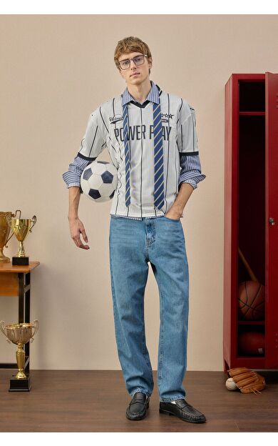 DeFacto Baggy Fit Geniş Paça Jean Pantolon B5783AX25SPNM28