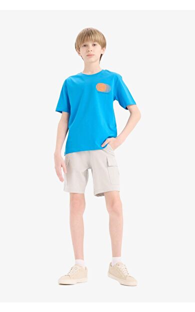 DeFacto Erkek Çocuk Regular Fit Sweatshirt Kumaşı Şort B5868A825HSGR296