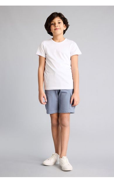 DeFacto Regular Fıt Sweatshirt Kumaşı Şort Erkek Çocuk Gri B5868A826SMGR171