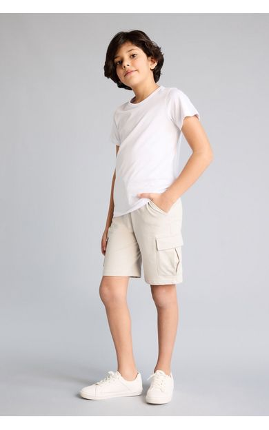 DeFacto Regular Fıt Sweatshirt Kumaşı Şort Erkek Çocuk Gri B5868A826SMGR296