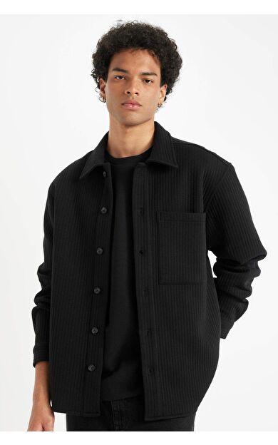 DeFacto Regular Fit Penye Uzun Kollu Gömlek