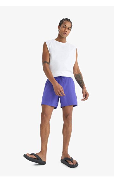 DeFacto DeFactoFit Sporcu Baskılı Esnek Dokulu Kısa Boy Deniz Şortu B5952AX25HSPR122