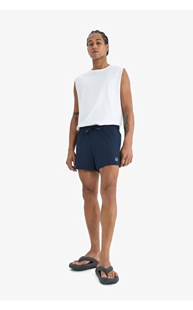DeFacto DeFactoFit Andy Baskılı Esnek Dokulu Kısa Boy Sporcu Deniz Şortu B5987AX25HSNV146